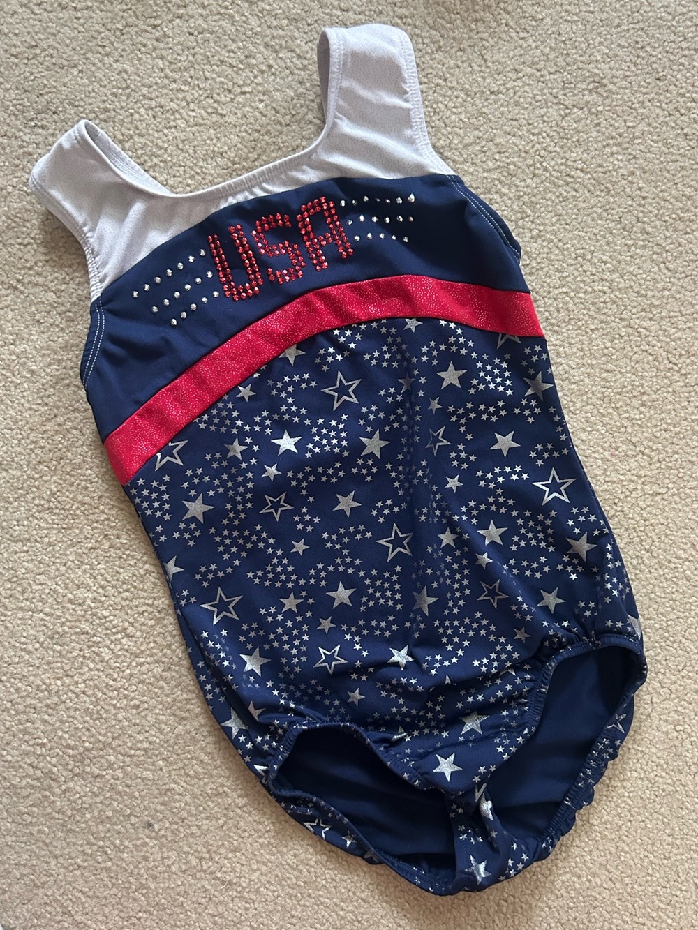 Danskin Freestyle USA Girls’ Tank Leotard, Size 10/12